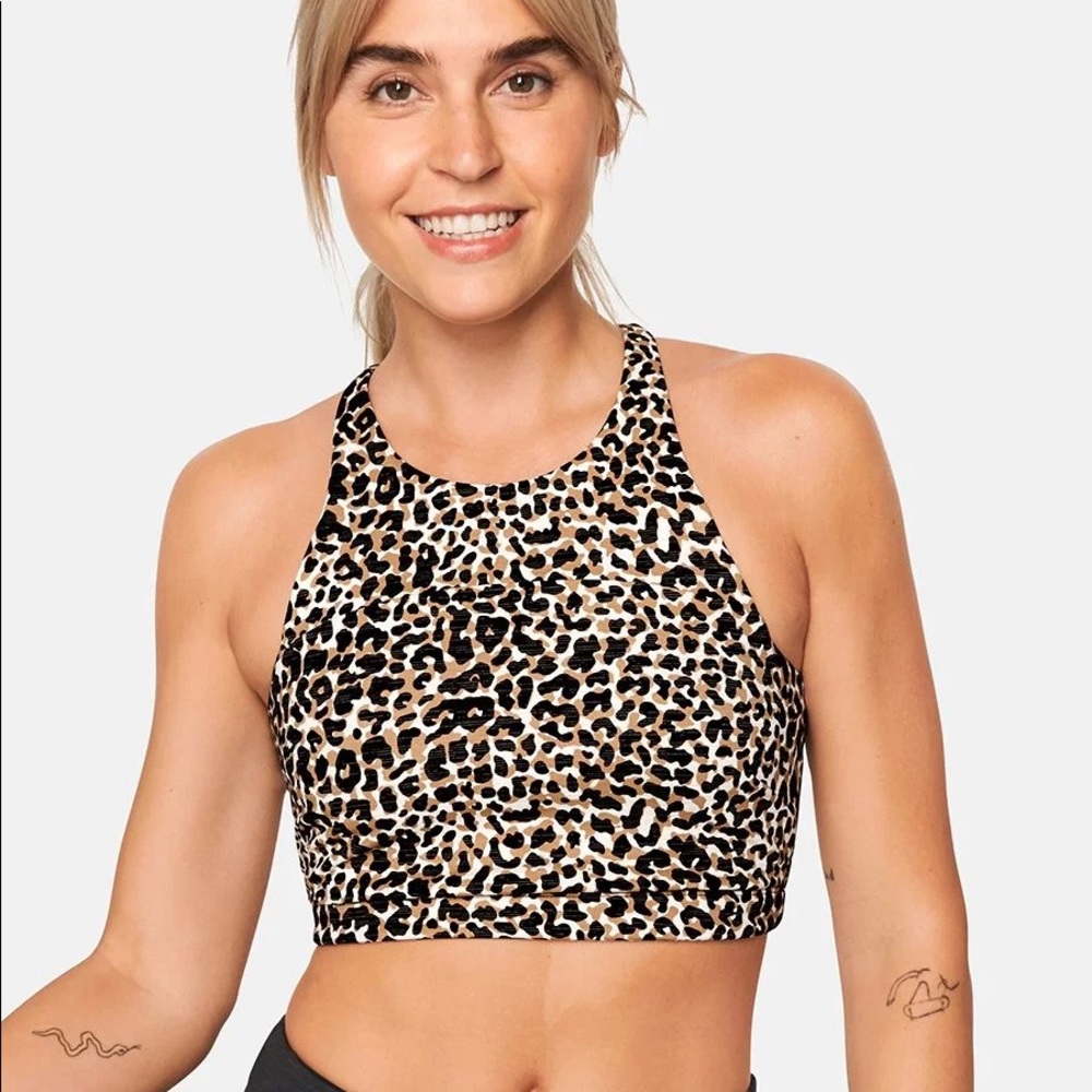 Outdoor voices SOLD OUT techsweat crop bra cheetah